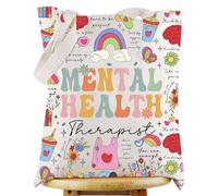 WZMPA Mental Haelth Therapist Tote Bag Mental Health Awareness Gift Psychotherapy Reusable Grocery Bag Mental Health Merch (Mental Haelth-T)