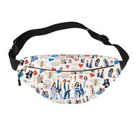 WZMPA Meredith & Cristina Fanny Pack Grey Sloan Fans Gift Seattle Grey TV Show Hospital Waist Bag Meredith & Cristina Merch (Dance It Out YB)