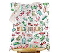 WZMPA Microbiology Tote Bag Microbiologist Gift Biology Lover Reusable Grocery Bag Microbiology Student Merchandise (Microbiology TG)