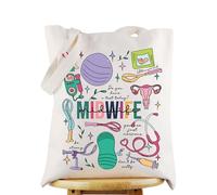 WZMPA Midwife Appreciation Gift for Nurses: Midwife Canvas Shoulder Bag, Large