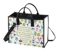 WZMPA Mike & Sully Tote Bag Monster Movie Fans Gift Boo & Roz & Celia Reusable Grocery Bag Mike & Sully Merchandise (Always Monster BG)