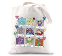 WZMPA Mike Wazowski Tote Bag James P.Sullivan Fans Gift Monsters Character Shoulder Bag Boo & Randall Boggs & Waternoose Merchandise (Boo & Roz TG)