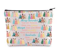 WZMPA Musical Cosmetic Bag Musical Drama Fans Gift You are Braver Stronger Smarter Than You Think Musical Makeup Zipper Pouch Bag for Women Girls (Always Eliza&Peggy)