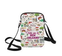 WZMPA New Orleans Crossbody Bag New Orleans Souvenir Gifts Take Me To New Orleans Shoulder Bag City Travel Merchandise, To New Orleans -Cb, Crossbody Bag
