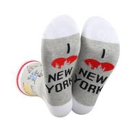 WZMPA New York Socks New York Souvenir Gift New York Vacation Socks New York Merchandise (UK, Alpha, One Size, New York U)