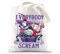 WZMPA Nightmare Before Tote Bag Lock & Shock & Barrel Fans Gift Everybody Scream Santa Shoulder Bag Jack Skellington Merch (Everybody Scream TG)