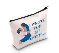 WZMPA Notebook Movie Cosmetic Makeup Bag Noah And Allie Fans Gift I Wrote You 365 Letters Romance Movie Zipper Pouch Bag For Women Girls, 365 Letters, Fit