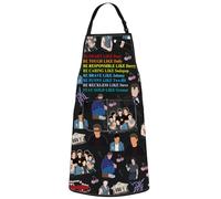 WZMPA Outside Musical Adjustable Apron Johnny & Dallas & Pony Fans Gift Be Smart Like Pony Chef Apron Outside Musical Merch (be smart like pony Ap)