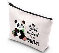 WZMPA Panda Themed Cosmetic Bag Panda Lover Gift My Spirit Animal Is A Panda Makeup Zipper Pouch Bag Animal Lover Gift, Panda Spirit Animal, Fit