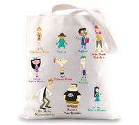 WZMPA Phineas Tote Bag Agent P Fans Gift Ferb Shoulder Bag Candace & Linda & Lawrence Gift Cartoon Platypus Perry Merchandise (Perry & Baljeet TG)