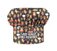 WZMPA Potato Foodie Kitchen Cooking Hat Potato Chip Inspired Gift I Just Really Like Potatoes Baking Hat Potatoes Lover Gift (Like Potatoes CH)