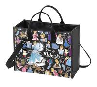 WZMPA Princess Cinderella Tote Bag Jaq&Gus Fans Gifts Dance Until Midnight Cinderella Shoulder Bag Fairy Tales Merchandise (Dance Until Midnigh Bl BG)