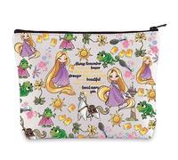 WZMPA Princess Hair & Sun Cosmetic Bag Fairy Tales Fans Gift You Are Braver Stronger Beautiful Than You Know Hair Movie Makeup Zipper Pouch Bag, Hair Princess, Cosmetic Bag