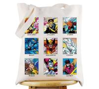 WZMPA Professor X Tote Bag Cyclops Inspired Gift Iceman Fans Reusable Grocery Bag Beast&Jean Grey &Storm Merchandise (Jean Grey&Beast TG)