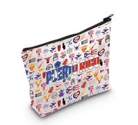 WZMPA Puerto Rico Cosmetic Bag - Vacation Gift & Tourism Zipper Pouch, Puerto Rico, Fit