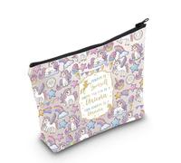 WZMPA Rainbow Unicorn Makeup Bag Unicorn Lover Gifts Always Be Yourself Unless You Can Be A Unicorn Zipper Pouch Bag Unicorn Merch, Yourself Unicorn, Fit