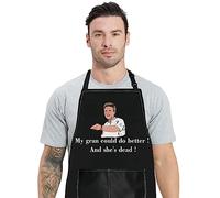 WZMPA Ramsay Chef Kitchen Apron Hell Cooking Gifts My Gran Could Do Better And She's Dead Ramsay Apron For Friend Family, My Gran Dead Apron, Medium