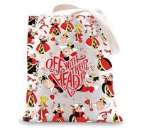 WZMPA Red Queen Tote Bag Queen of Hearts Gift Villains Queen Shoulder Bag Villains Merchandie (Off With Their Head TG)