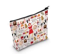 WZMPA Red Ribbon Girl Musical Toiletry Bag Oliver Warbucks Fans Gift Hope In Scarlet Zipper Bag Hard-Knock Dreams Inspired Gift, Ann White, Fit