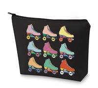 WZMPA Roller Skater Cosmetic Makeup Bag Roller Skating Lover Gifts Roller Gil Gift Roller Skate Sport Zipper Pouch Bag, Roller Skater BL
