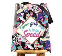 WZMPA Roller Skater Makeup Bag Roller Skating Lover Gifts Some Gil Are Built For Speed Zipper Bag Roller Skate Sport Gift (some girl speed Bl TG)