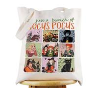 WZMPA Sanderson Sisters Tote Bag Witch Sisters Fans Gift It's Just A Bunch Of Sanderson Sisters Shoulder Bag (Bunch Of Hocus TG)