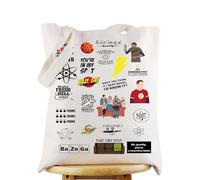 WZMPA Sheldon & Leonardr Tote Bag Penny & Jim Fans Gift I'm Not Crazy My Mother Had Me Tested Shoulder Bag Penny Fans Gift, I'm Not Crazy Tg, L