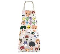 WZMPA SKZ Group Kitchen Apron SKZ Cartoon Member Gift K-Pop SKZOO Adjustable Apron With Pockets SKZ Group Merchandise, I.n Han Ap