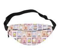 WZMPA SKZ K-POP Fanny Pack SKZ Menagerie Fans Gift K-POP Zoo Member Waist Bag SKZ K-POP Group Merch (Skzstamp YB)