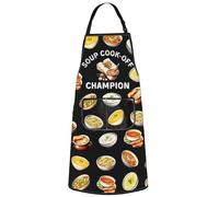 WZMPA Soup Chef Apron Cooking Dishes Lover Gift Soup Cook-Off Champion Adjustable Apron With Pockets Soups & Stews Merch, Soup Cook Ap, Medium