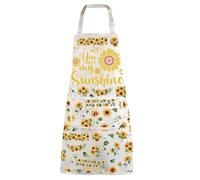 WZMPA Sunflower Grilling Apron Turnsole Lover Gifts You Are My Sunshine Sunflowers Chef Apron Sunflower Merch, You Are My Sunshine Ap, Medium