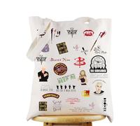 WZMPA Vampire Canvas Tote Bag Vampires Inspired Gift Vampire Movie Reusable Handbag Vampires Merchandise, Bored Now Tg, L