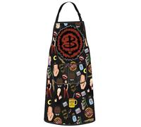 WZMPA Vampire TV Show Cooking Apron Still Doll Fans Gift Vampires Character Adjustable Apron With Pockets Vampire Merchandise (Kiss The Ap)