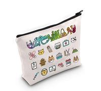 WZMPA Veterinary Cosmetic Makeup Bag, Vet Tech Gift, Zipper Pouch, For Veterinary Student, Graduation Gift, Multicolour, Cartoon