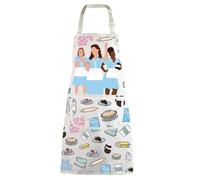 WZMPA Waitress Musical Grilling Apron Jenna ＆ Becky ＆Dawn Fans Gift Broadway Waitress BBQ Apron Waitress Theater Merch, Flour White