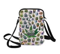 WZMPA Weed Leaf Crossbody Bag 420 Leaf Lovers Gift I Bet My Soul Smells Like Weed Shoulder Bag (Smells Like Weed CB)