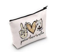 WZMPA Westie Makeup Bag, Peace Westie, Fit for Travel/On-the-go Makeup Storage