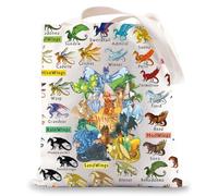 WZMPA Wings Fire Tote Bag Wings Fire Novel Gift Fire Darkstalker Shopping Grocery Bag Dragon Bookish Gift Wings Fire Book Merch (Wings Fire TG)