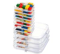 WZMYO 12 Pack Clear Hard Shell Zipper Case (4 Large 4 Small & 4 Medium), Hard Plastic Organizer Pouches for Travel, White, 4M+8S