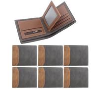 WZMYO 24 Pcs Leather Photo Wallets for Men Bulk-PU Leather Bifold Wallets for DIY/Dad Husband Son/Employees Coworkers/Father's Day/Graduation/Teacher Appreciation/Birthday Gifts, Black, Wallets for