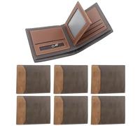 WZMYO 24 Pcs Leather Photo Wallets for Men Bulk-PU Leather Bifold Wallets for DIY/Dad Husband Son/Employees Coworkers/Father's Day/Graduation/Teacher Appreciation/Birthday Gifts, Coffee, Wallets for