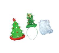 Wzmzjy 3-piece Christmas Costume Accessory Set: Funny Fake Beard for The