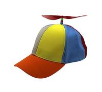 Wzmzjy Baseball Cap Multicolor Funny Novelty Detachable Helicopter Hat for Fancy Dress Party Costume, Adult Red Propeller