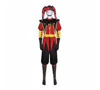 Wzmzjy Clown Performance Costume Fool Full Outfit Role Play Suit Distinctive Polyester Blend Material with Playful Elements Suitable for Halloween Gathering, Red Jester Full Set, M