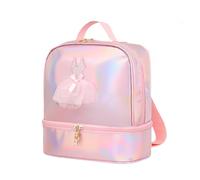 Wzmzjy Cute Ballet Backpack with Shoe Compartment for Latin American Dances, Pink