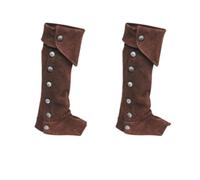Wzmzjy Medieval Boots Boot Covers Spats Leg Guards With Classic Foldover Top And Pointed Lower Hem In Synthetic Leather Suitable for historical reenactments