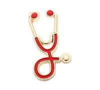 Wzmzjy Rhinestone Lapel Pin for Women - Stylish Fashion Statement, Aureate Red