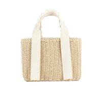 Wzmzjy Stylish Handwoven Tote Bag for Summer Adventures, Beige