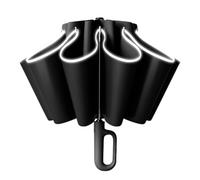 Wzmzjy Travel-Friendly Folding Umbrella with Windproof Design, Black