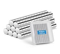 Wzone 4x3mm Small Magnets, 120 Pack Strong Fridge Mini Round Magnets for Office, Crafts, Whiteboard, Miniature Model, Photos and DIY